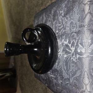 Black Metal Candle Holder Accent